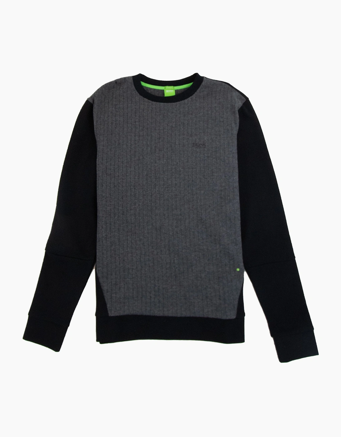 Hugo Boss Heringbone Salbo Sweatshirt Black/Grey, 3 of 2