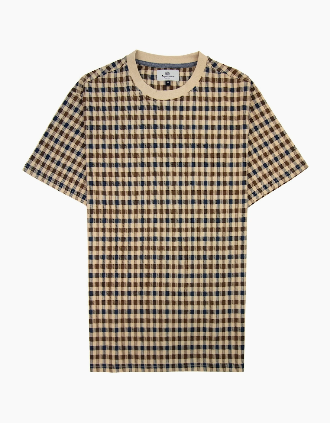 Aquascutum Active Club Check T Shirt Beige 03, 5 of 4