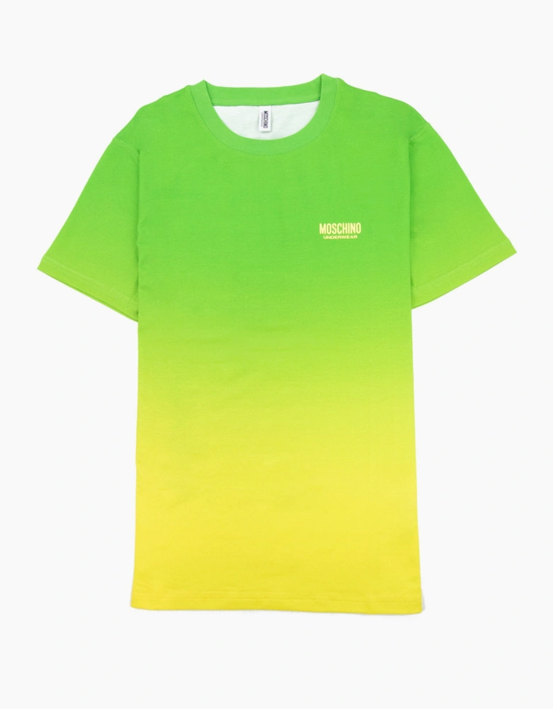 Moschino Underwear Logo Tape Lounge T Shirt Green/yellow