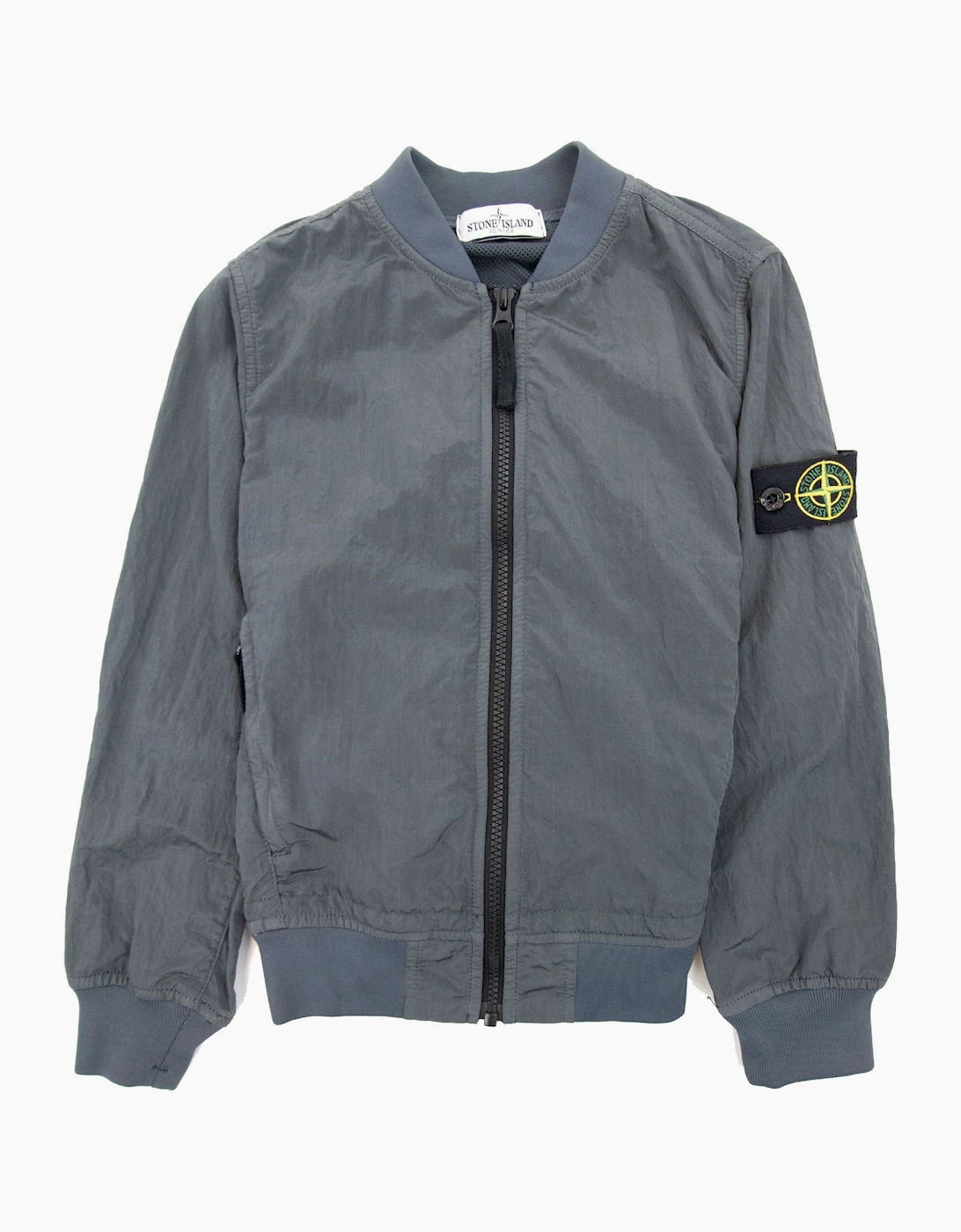 Stone Island Junior Nylon Bomer Jacket Dark Grey V0065, 6 of 5