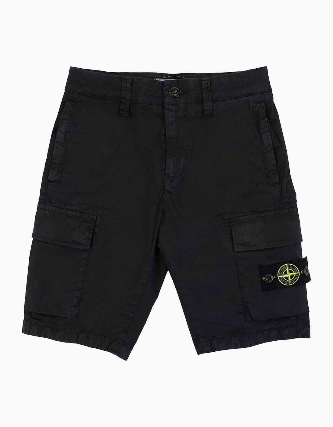 Stone Island Junior L0210 Old Effect Cargo Shorts Black V0129, 5 of 4