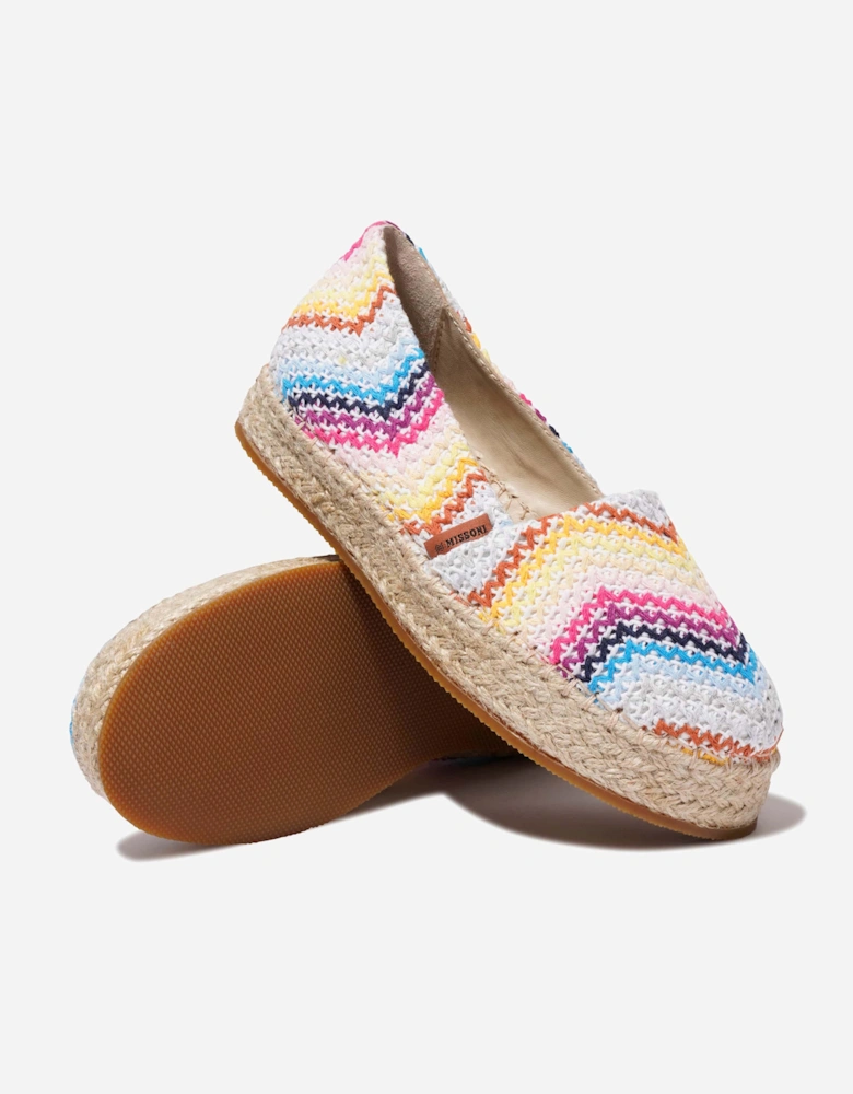 Missoni Girls Zig Zag Espadrilles in Multicolour