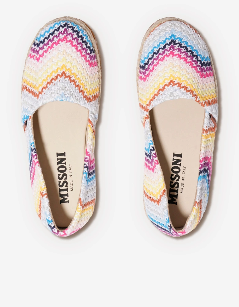 Missoni Girls Zig Zag Espadrilles in Multicolour