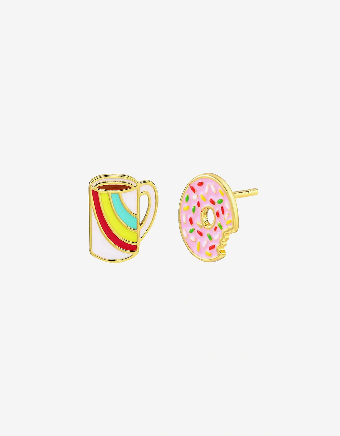 Secret Spoils Girls Multi Cup Doughnut Earrings in Gold