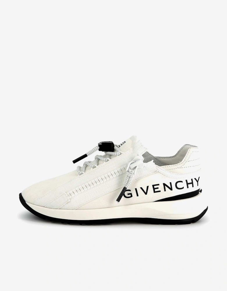 Givenchy Boys Logo Zip Trainers in White