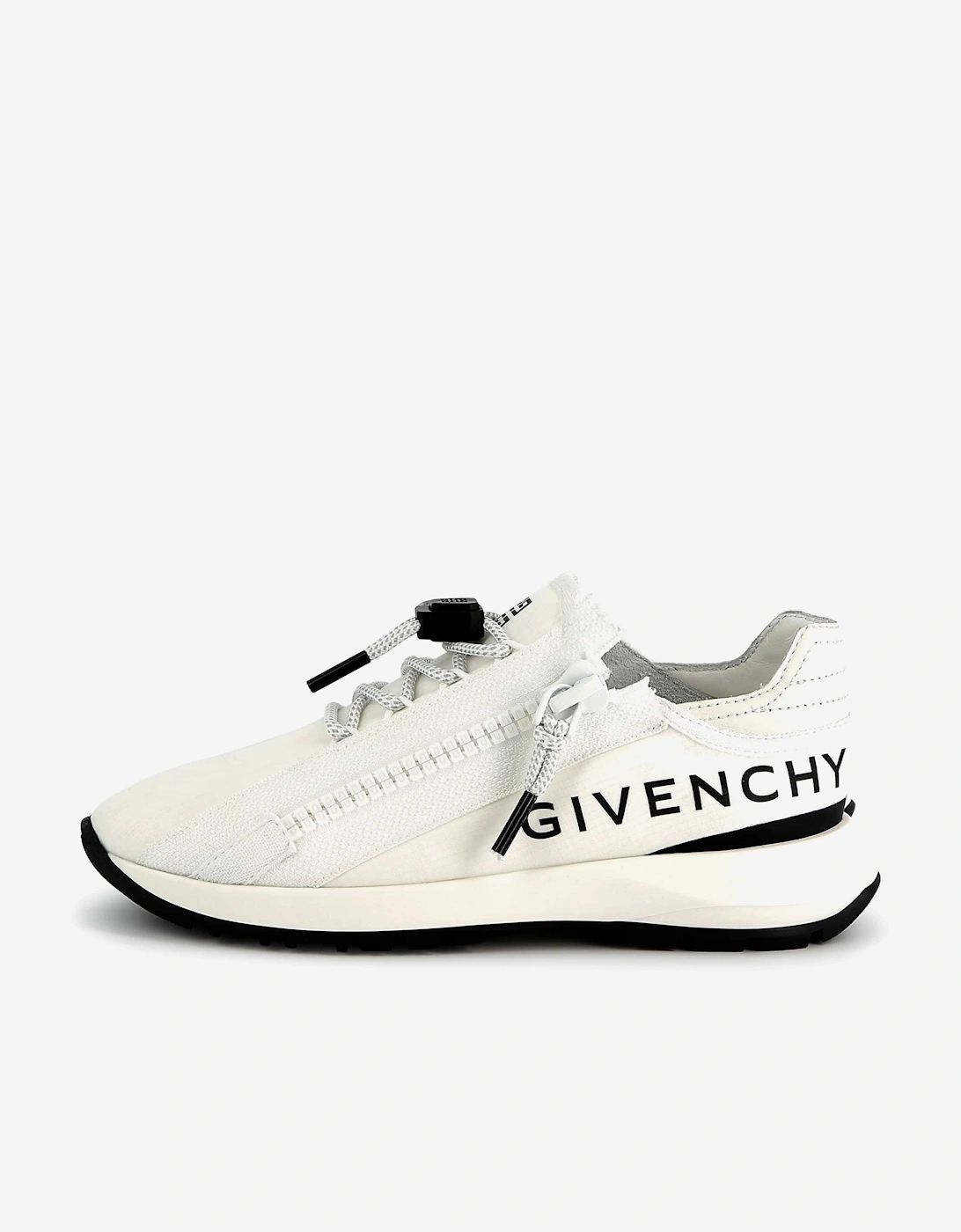 Givenchy Boys Logo Zip Trainers in White, 6 of 5