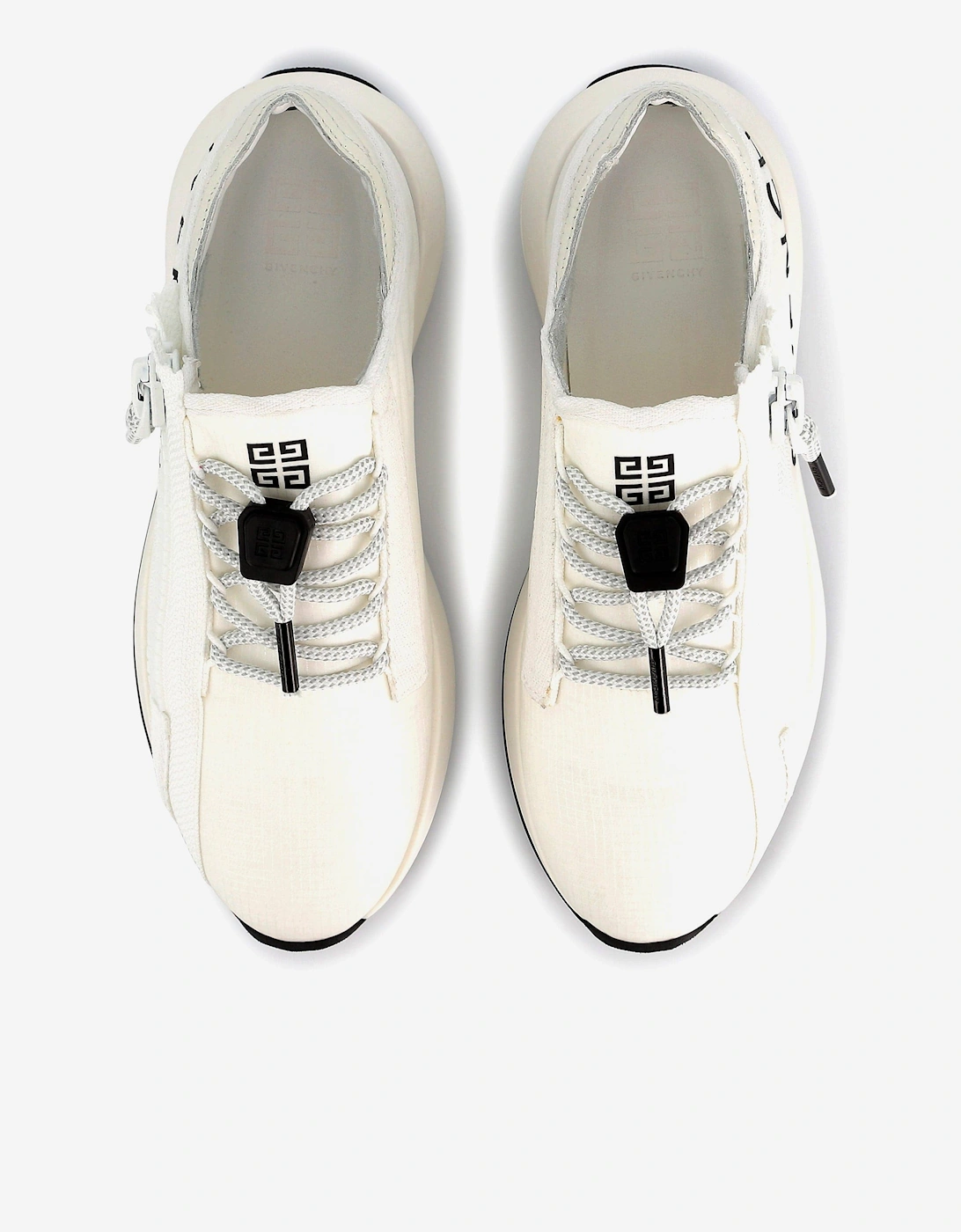 Givenchy Boys Logo Zip Trainers in White