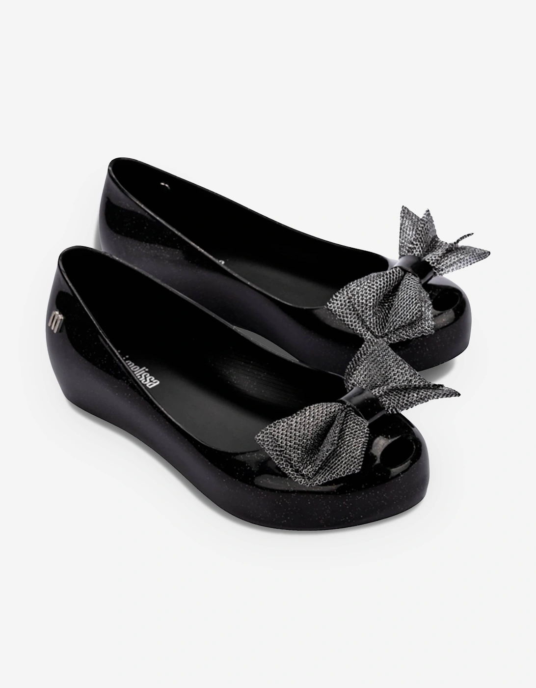 Mini Melissa Girls Ultragirl Sweet XII Ballerinas in Black