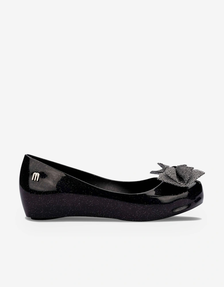 Mini Melissa Girls Ultragirl Sweet XII Ballerinas in Black