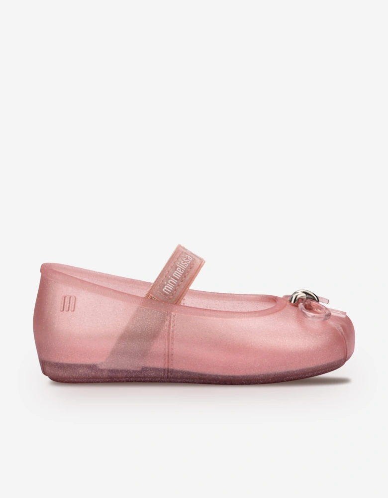 Mini Melissa Girls Sophie Ballet Flats in Pink