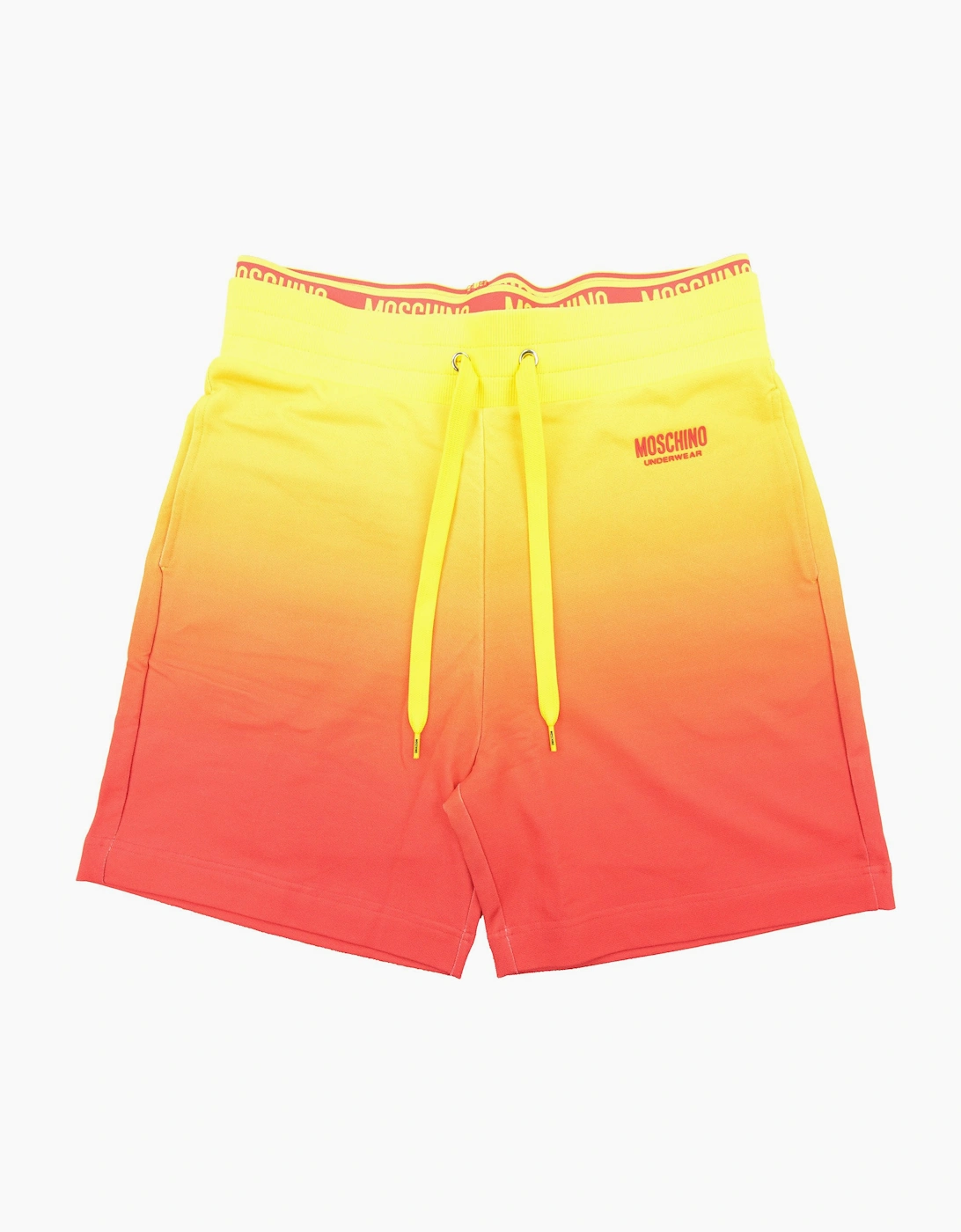 Moschino Underwear Waist Band Logo Bermuda Shorts Yellow/red