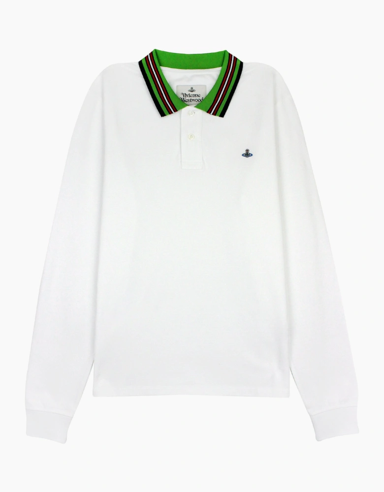 Vivienne Westwood Ls Polo Stripe Collar White