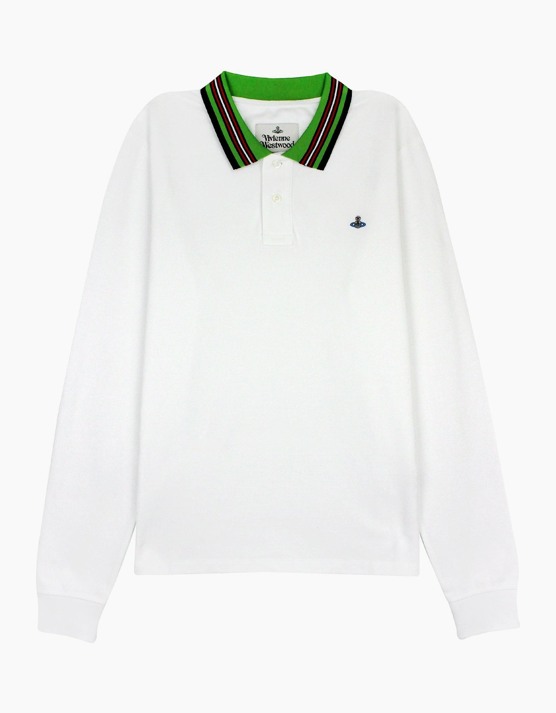 Vivienne Westwood Ls Polo Stripe Collar White