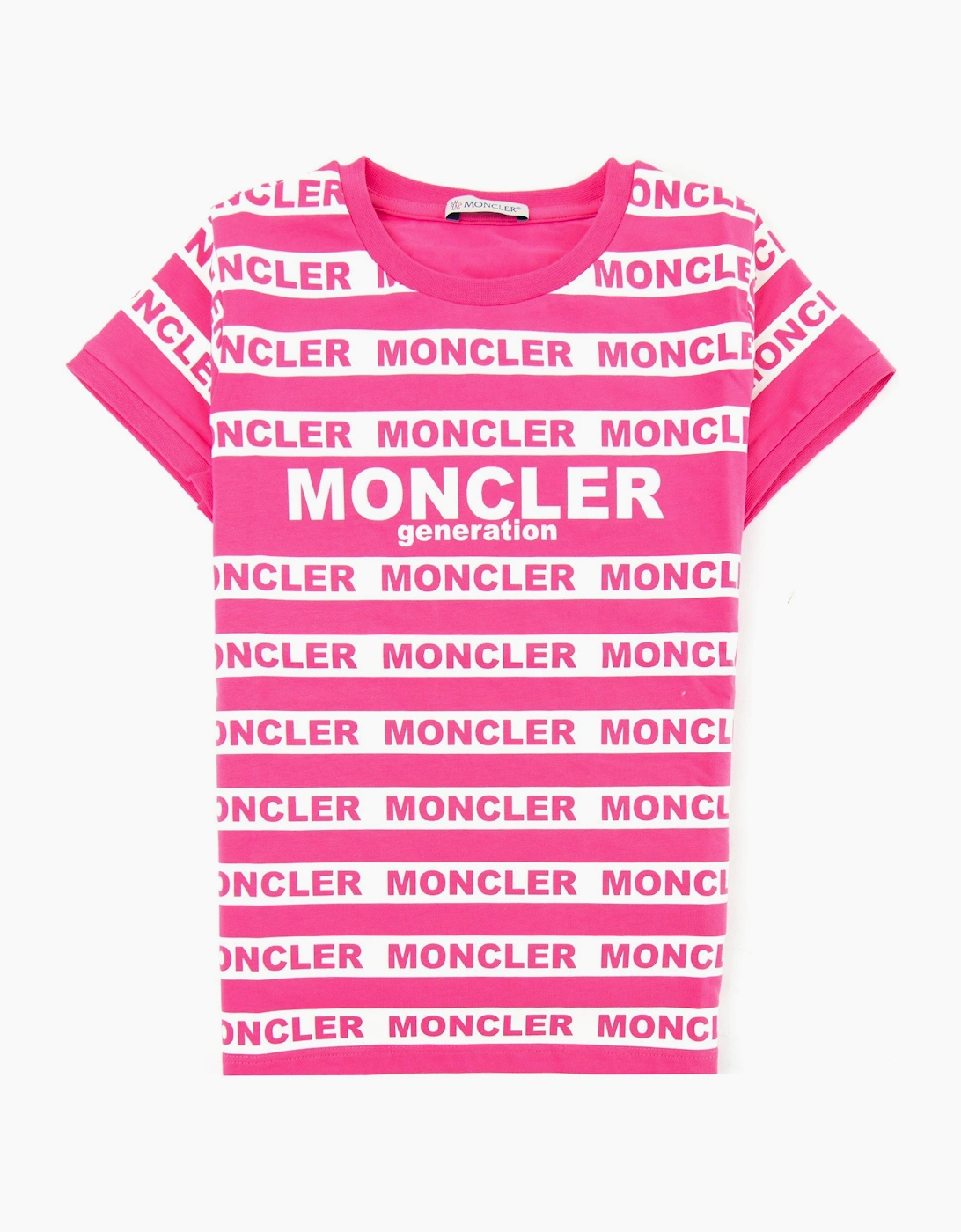 Moncler Junior Genertation Stripe T-shirt Pink GJ1