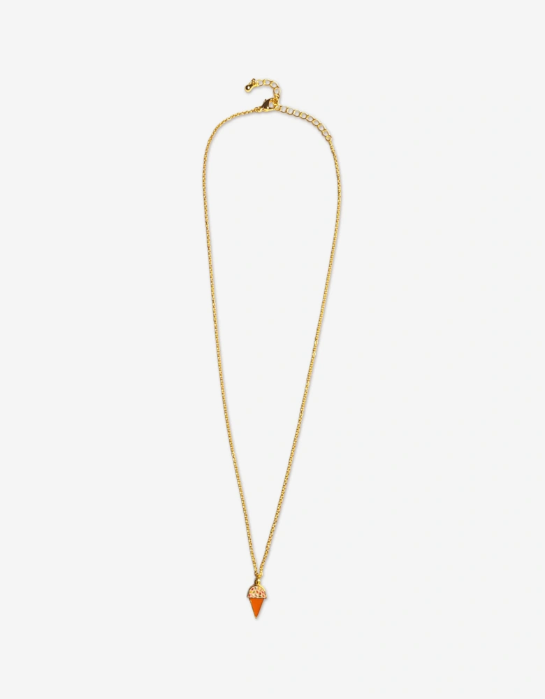 Secret Spoils Girls Ice Cream Necklace in Gold (40cm)