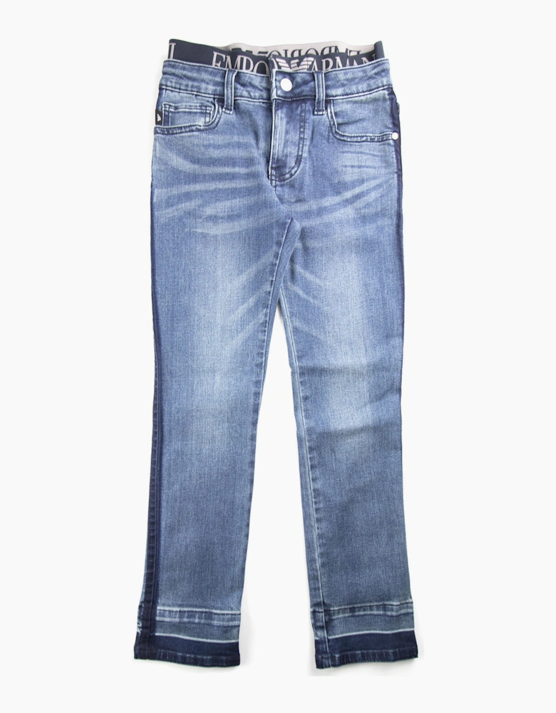 Emporio Armani Jnr Waistband Denim Jean