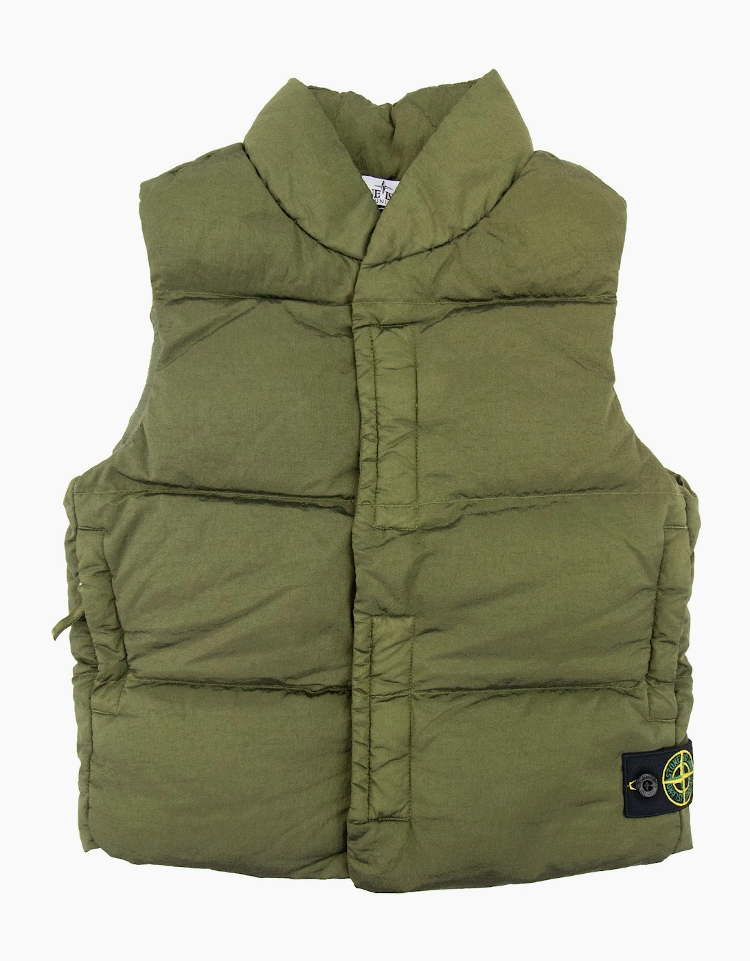 Stone Island Junior G0319 Nylon Metal In Econyl Gillet Khaki V0054