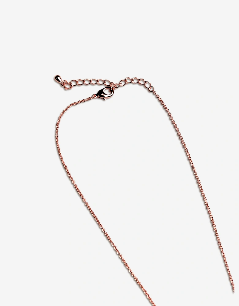 Secret Spoils Girls Pink Doughnut Flower Necklace in Gold (40cm)