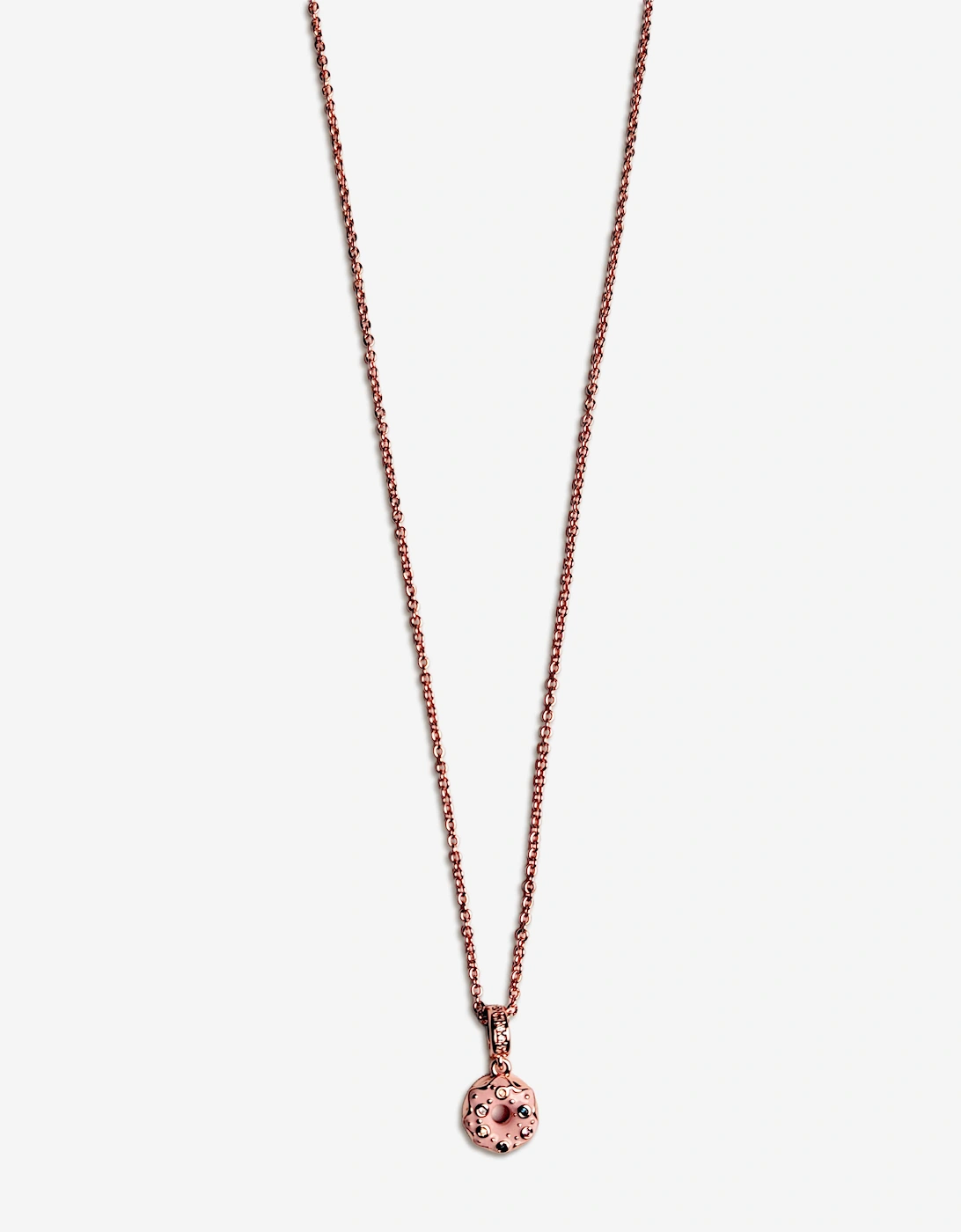Secret Spoils Girls Pink Doughnut Flower Necklace in Gold (40cm)