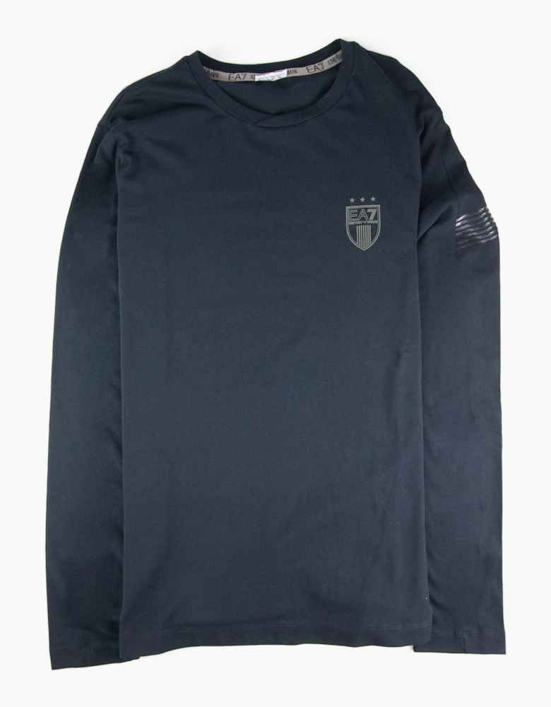 Ea7 Train Soccer M L/s T Shirt Darkslate