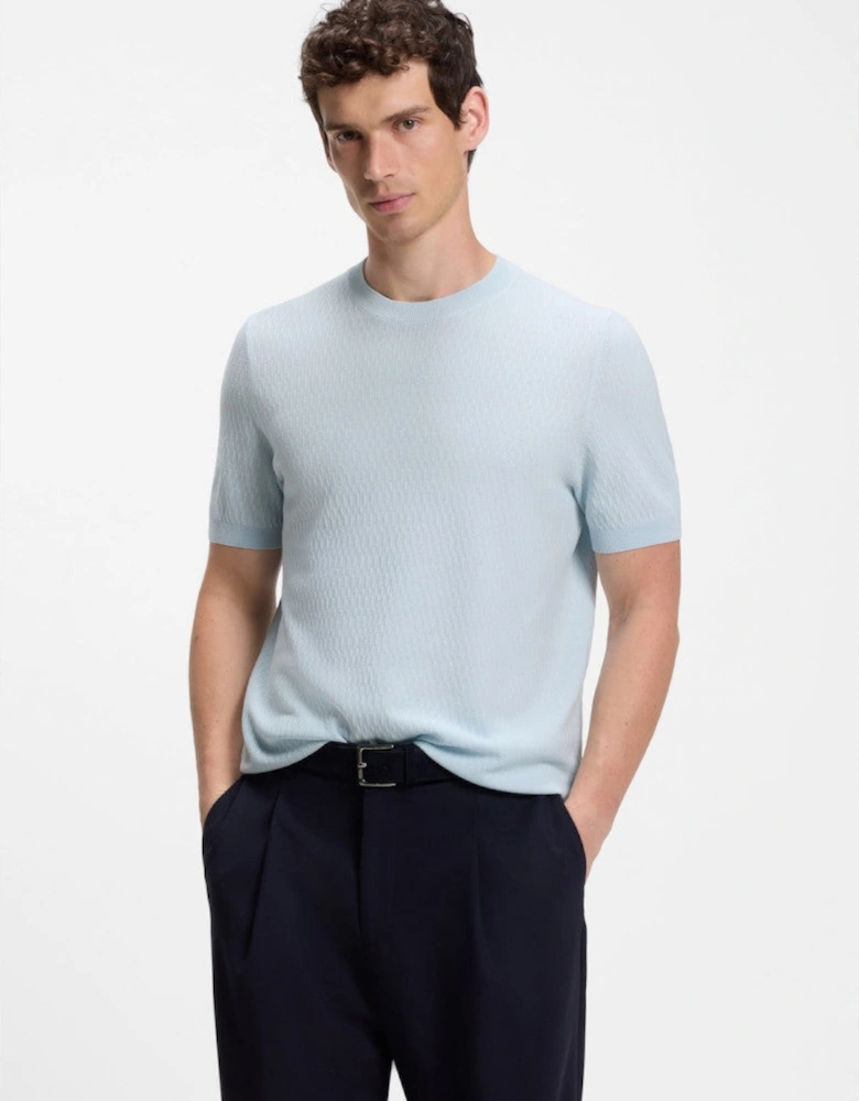BOSS Black H Laruso Sweater 499 Open Blue