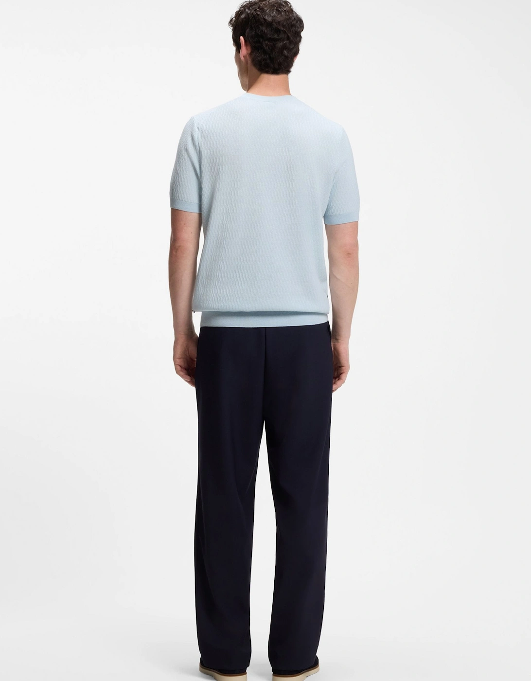 BOSS Black H Laruso Sweater 499 Open Blue