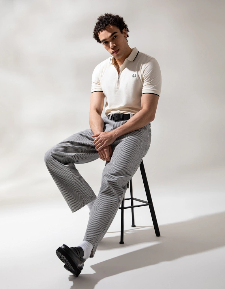 Regular Fit Crepe Piqué Polo Shirt