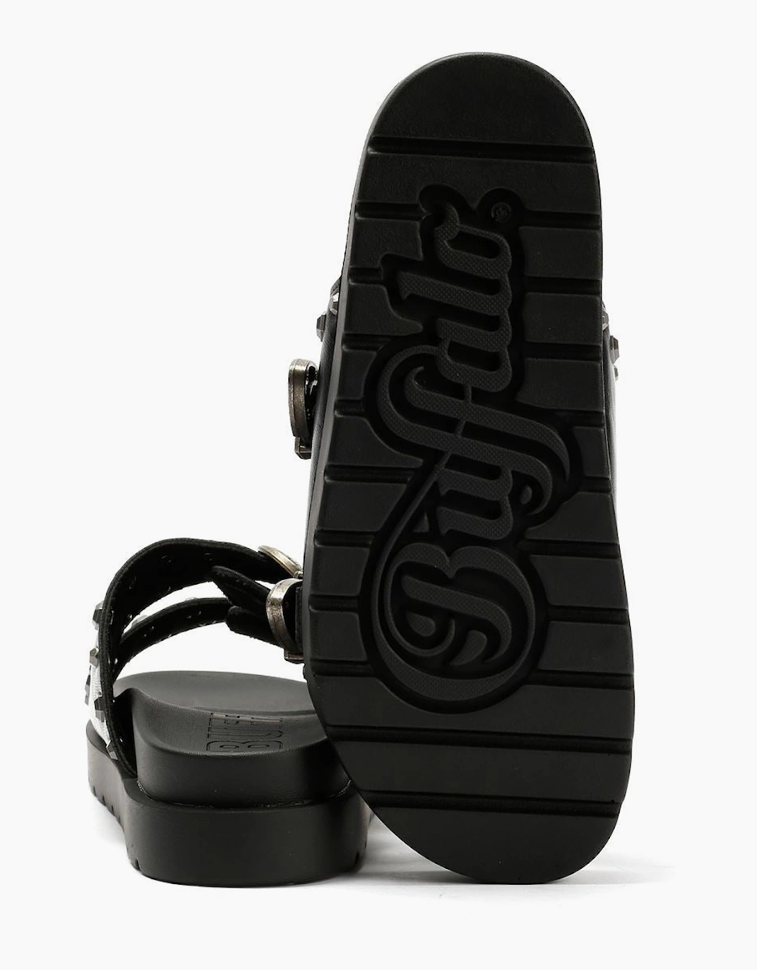 Buffalo Raya Ari West Leather Women's Black Sandals
