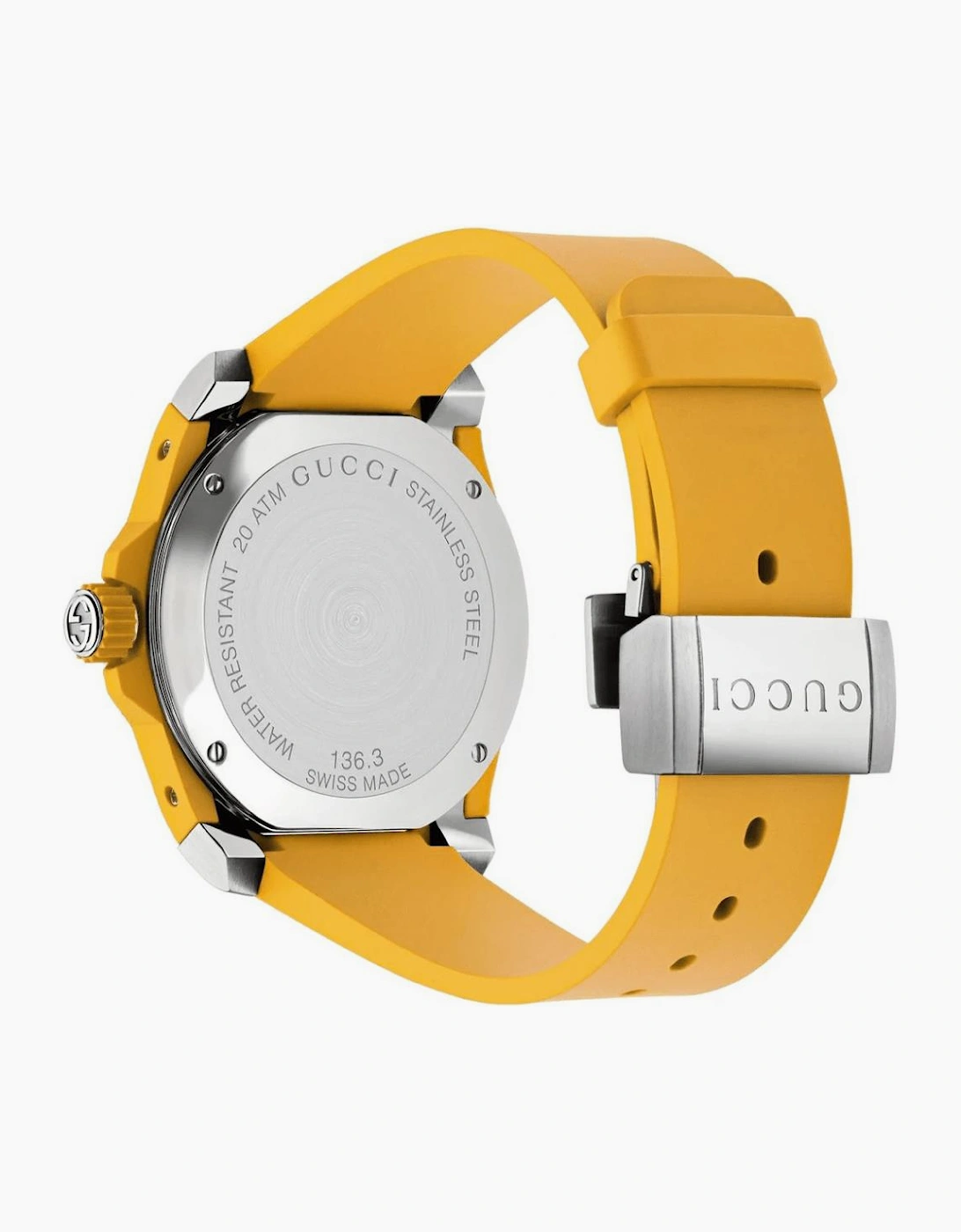 Gucci YA136317 Dive Embroidery Tiger Yellow Dial Men's Watch