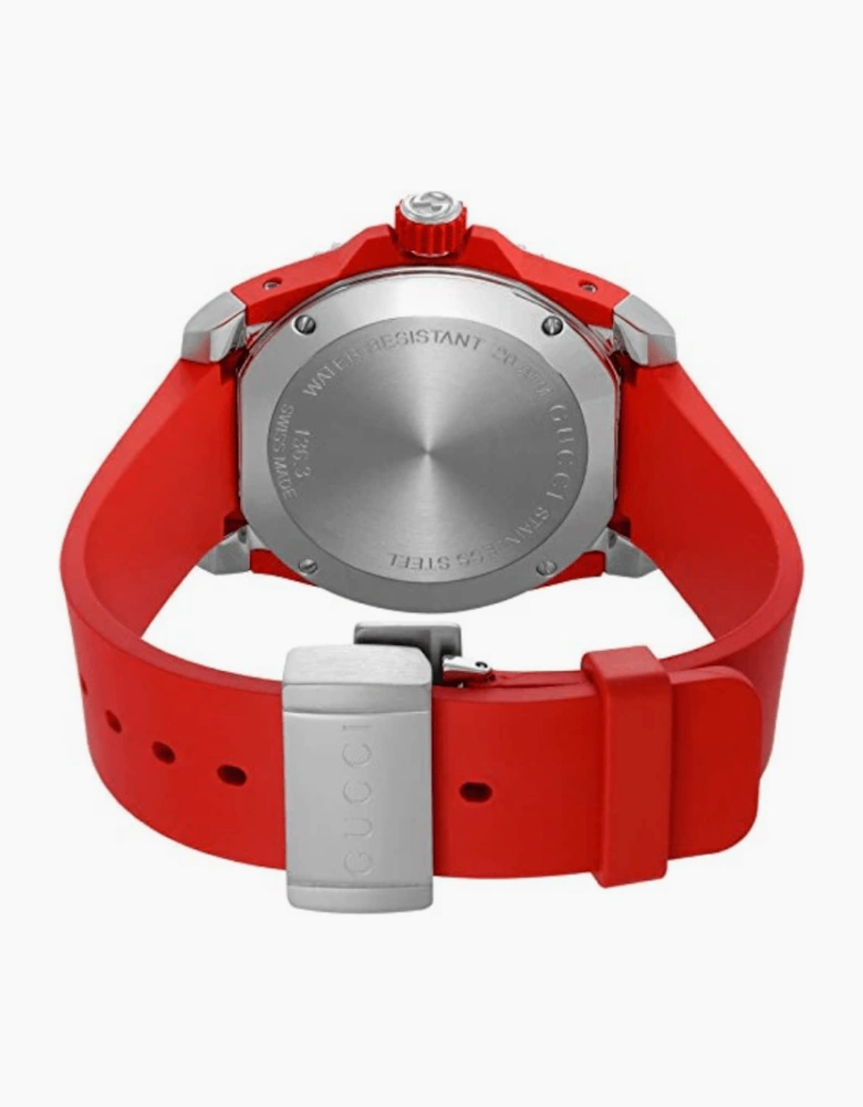 Gucci YA136315 Dive Embroidery Tiger Red Dial Men's Watch