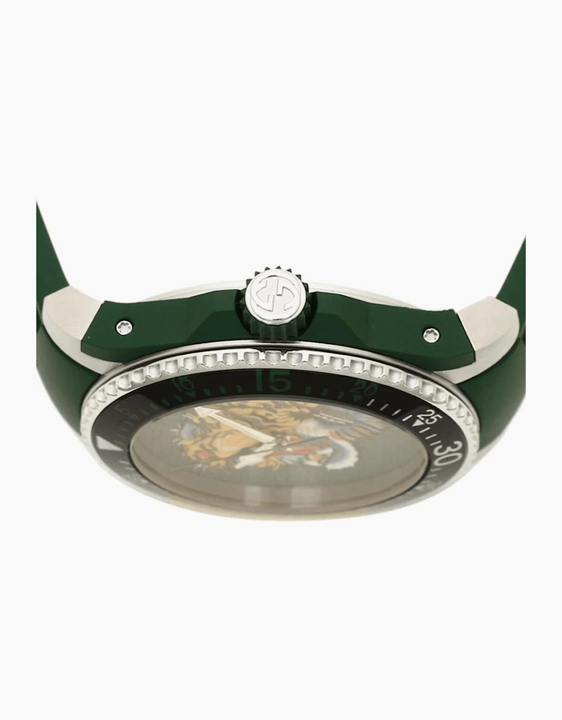 Gucci YA136316 Dive Tiger Green Dial Men's Watch