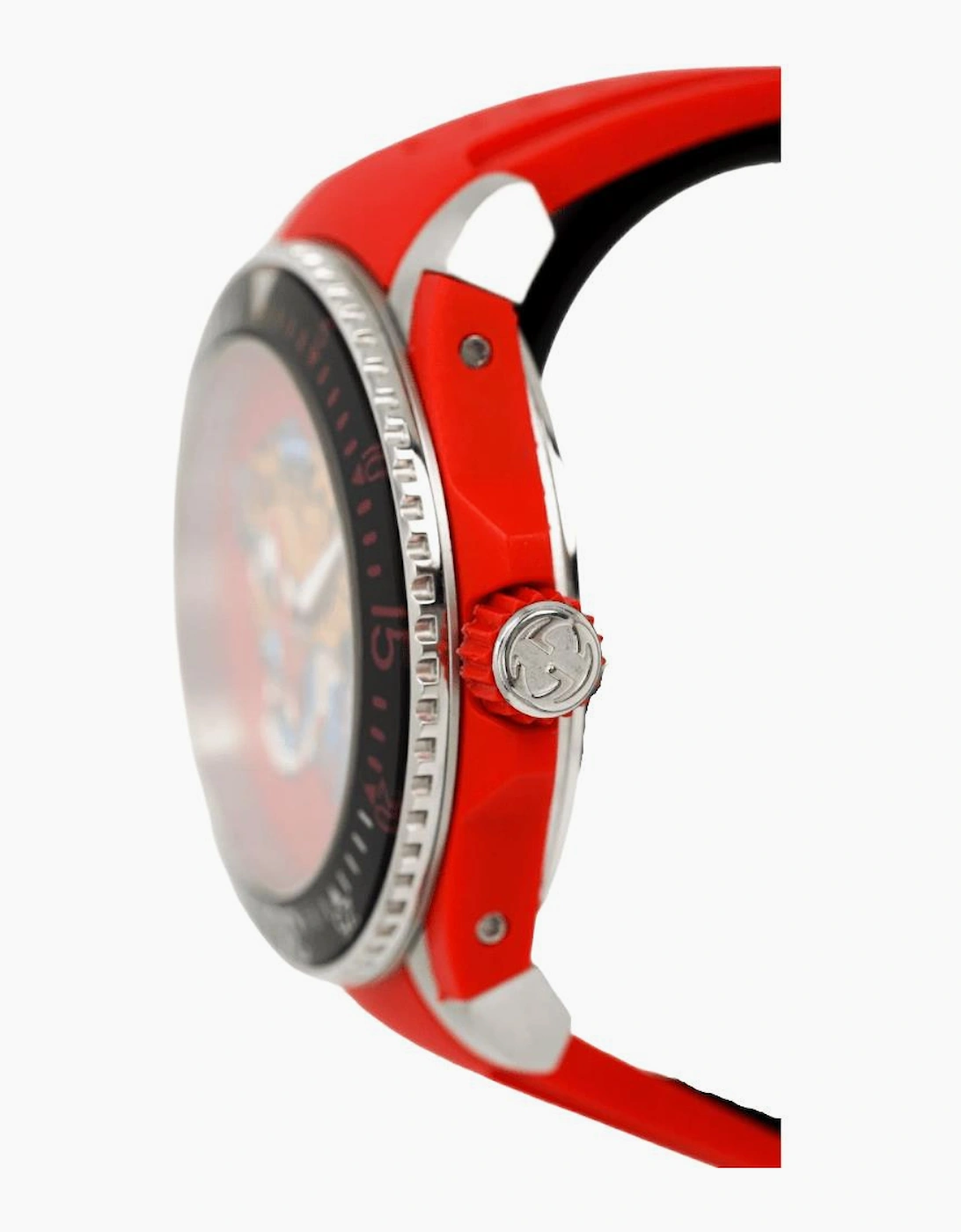 Gucci YA136315 Dive Embroidery Tiger Red Dial Men's Watch