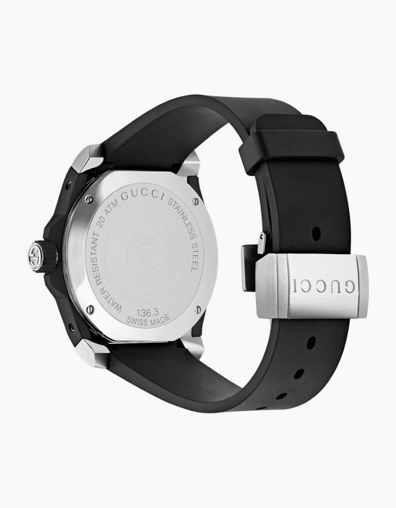 Gucci YA136318 Dive Embroidery Tiger Black Dial Men's Watch