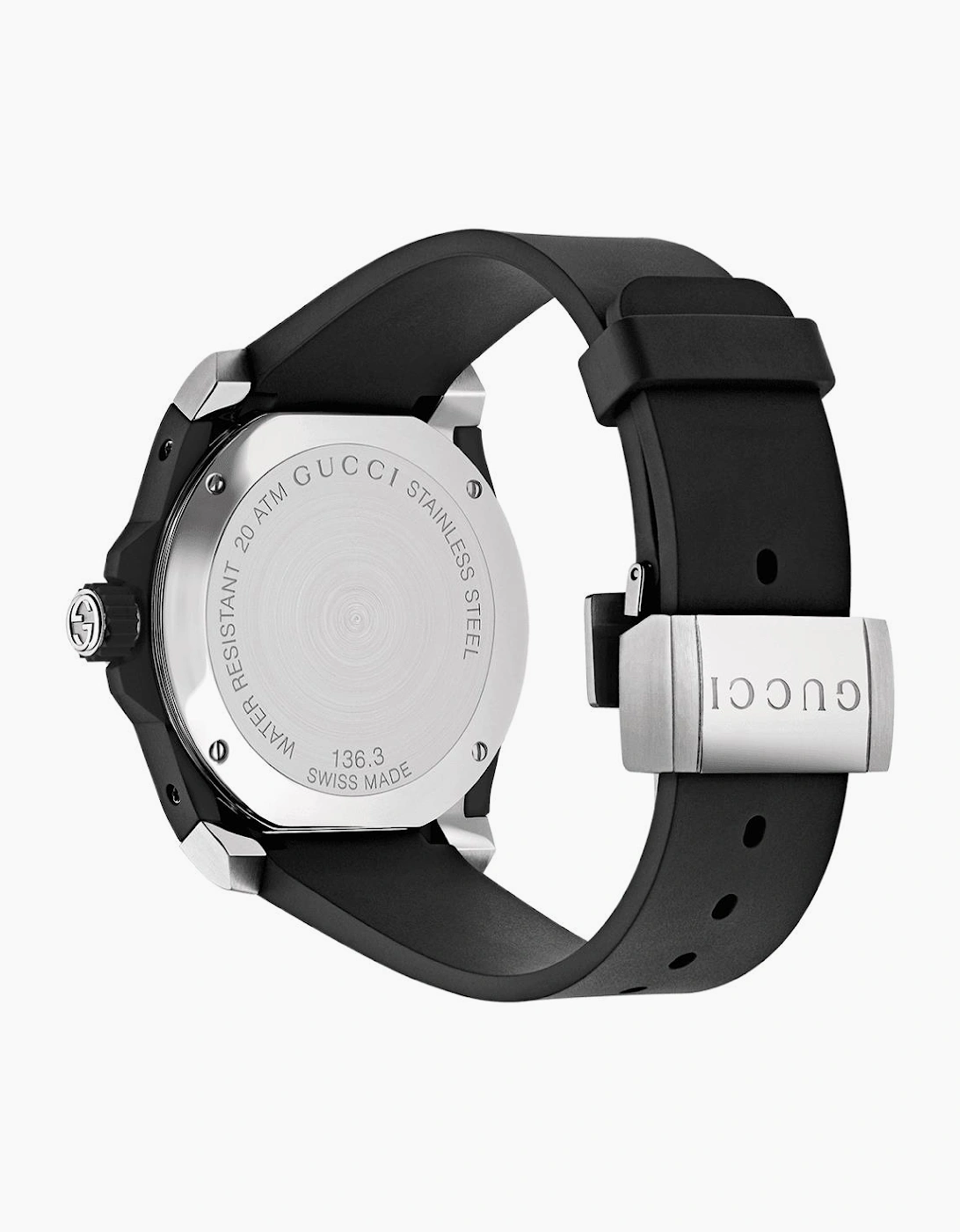 Gucci YA136318 Dive Embroidery Tiger Black Dial Men's Watch