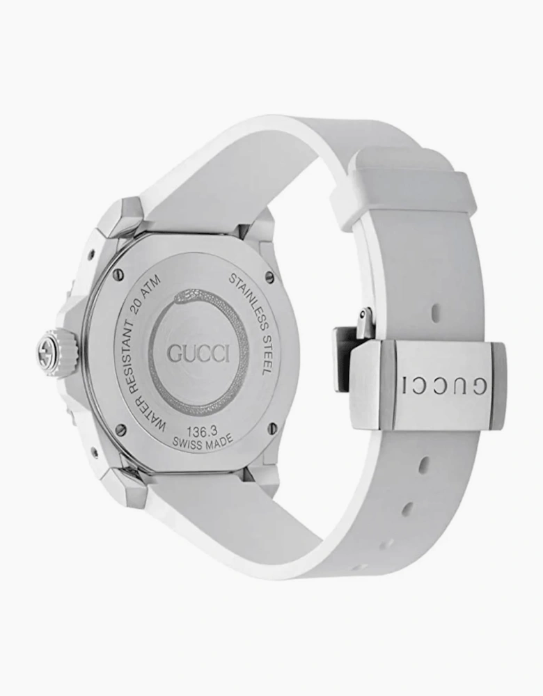 Gucci YA136330 Dive Snake Motif White Dial Men's Watch