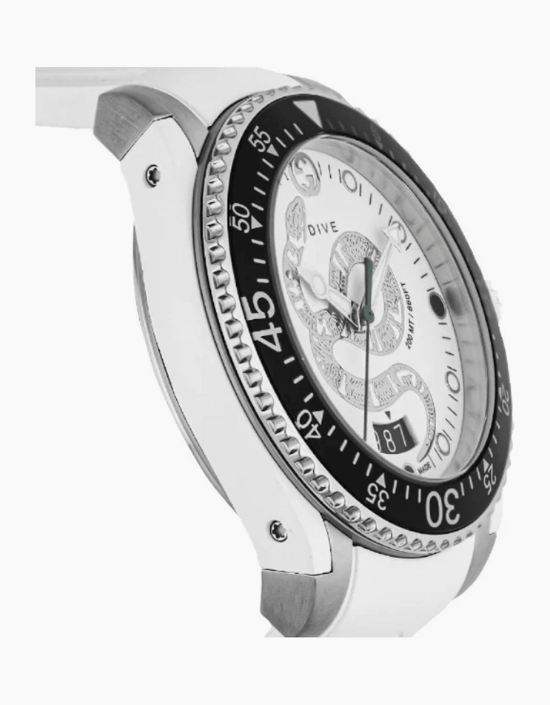 Gucci YA136330 Dive Snake Motif White Dial Men's Watch