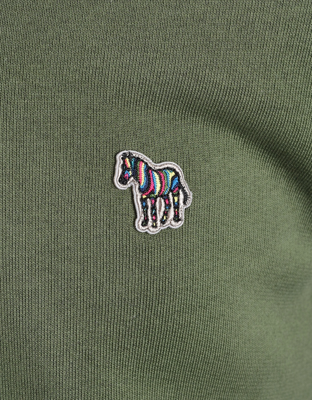 PAUL SMITH REG FIT HALF ZIP GREEN