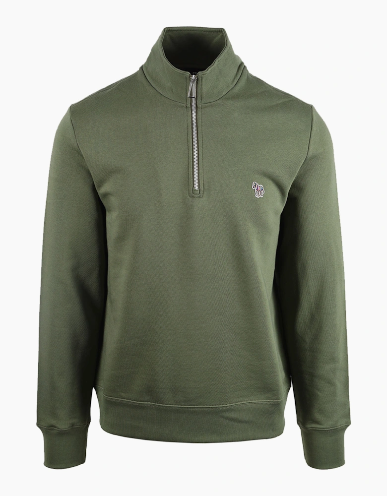 PAUL SMITH REG FIT HALF ZIP GREEN