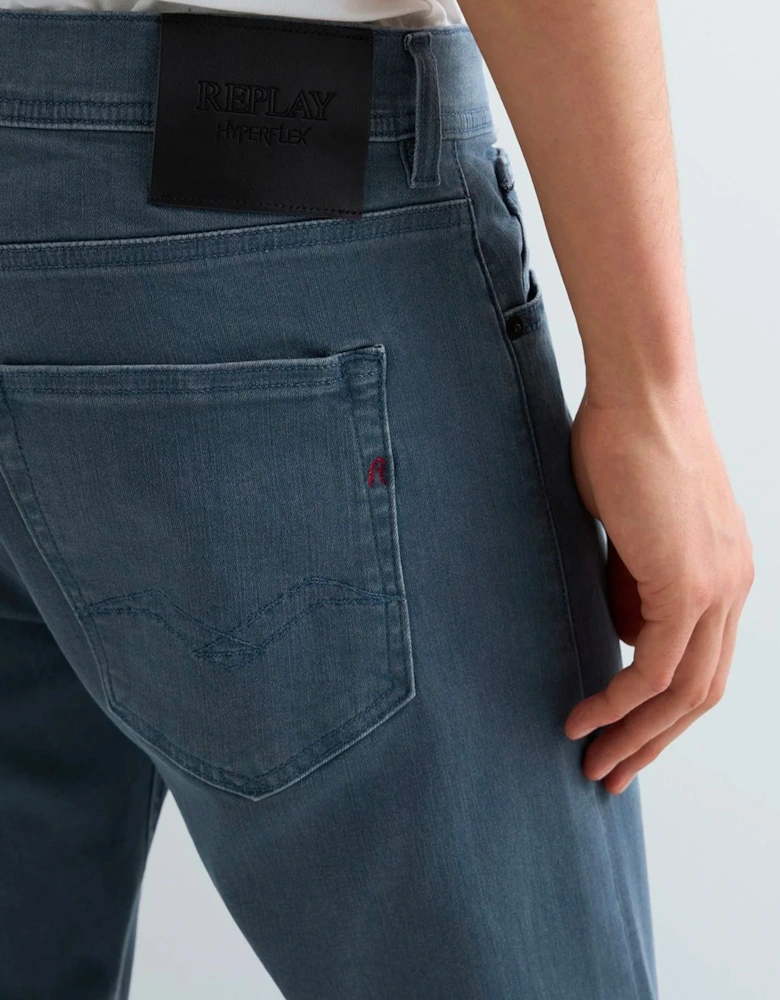 Replay Grover Hyperflex denim straight fit Jean Blue Grey