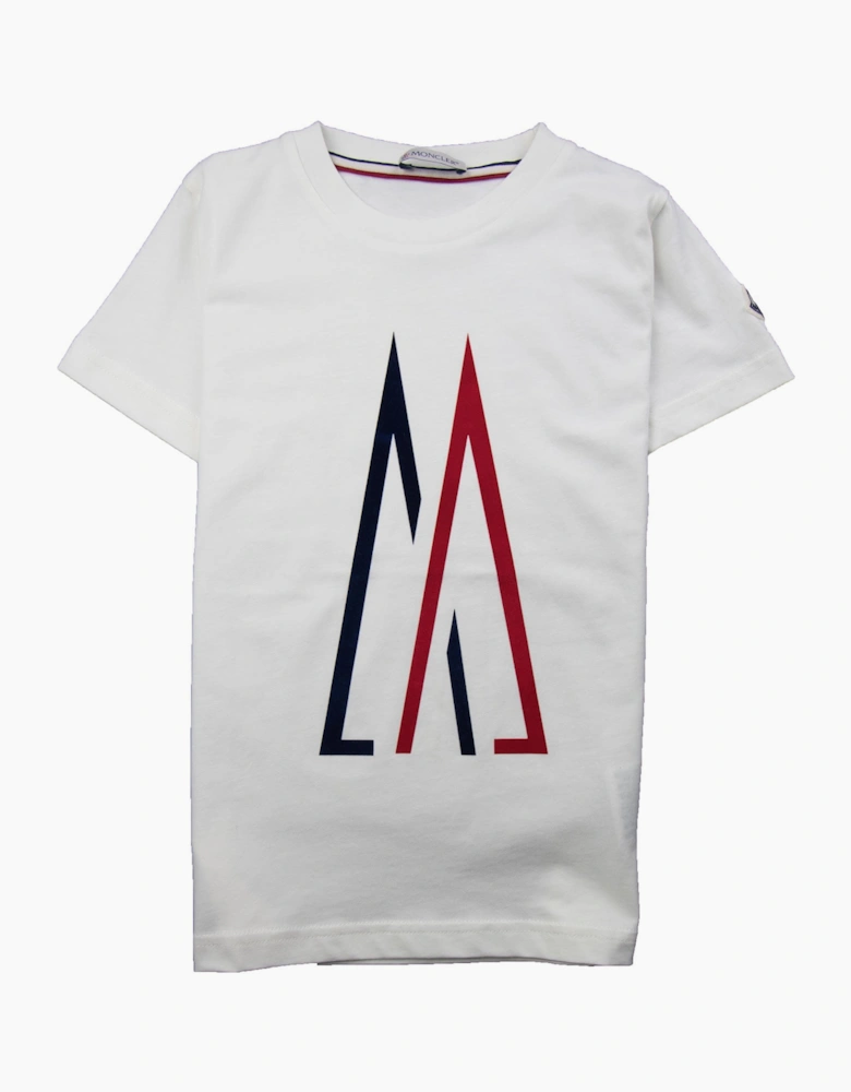 Moncler Junior Large Logo T-Shirt White