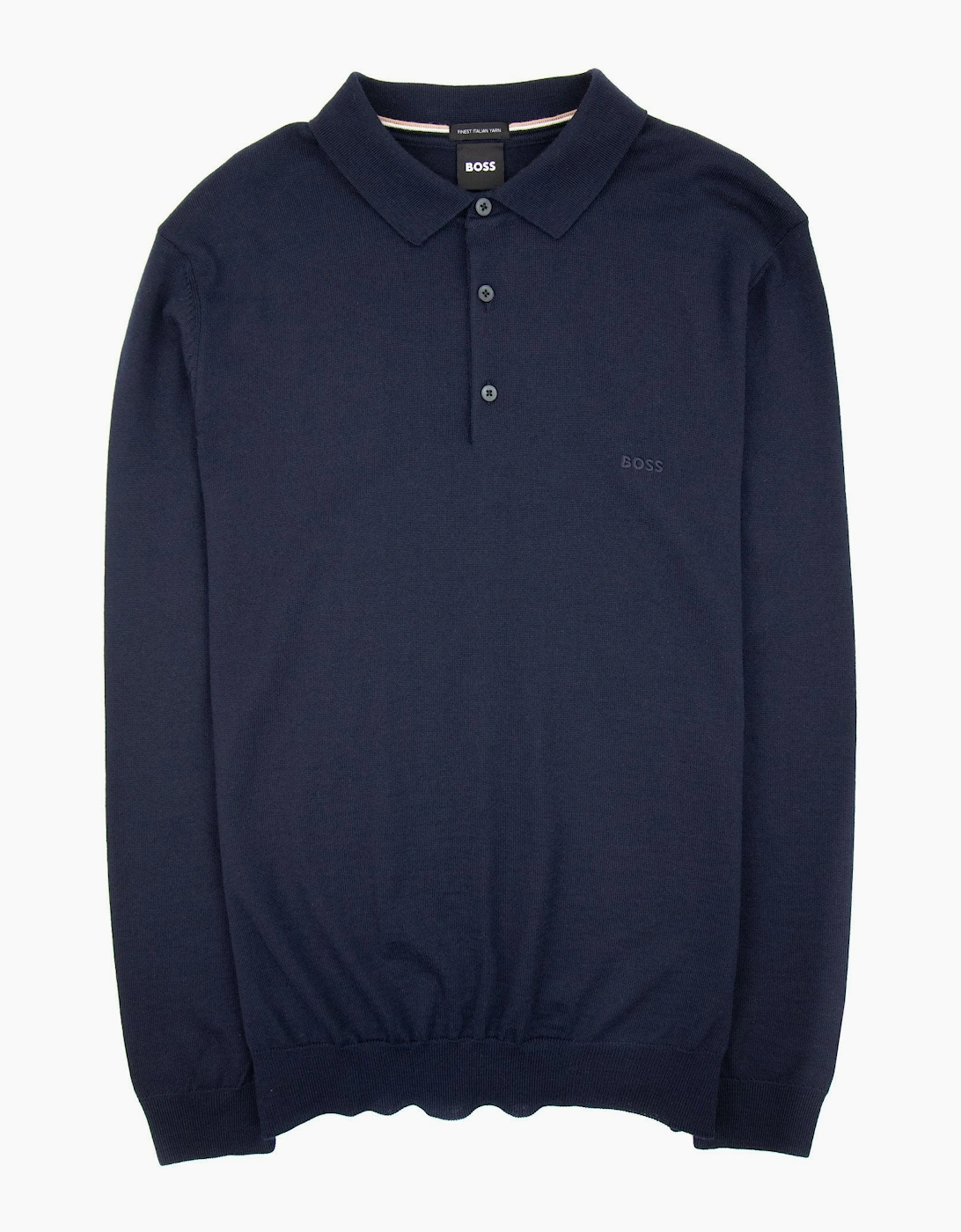 Hugo Boss Bono-l Embroidered Logo Knitted Polo Dark Navy 404