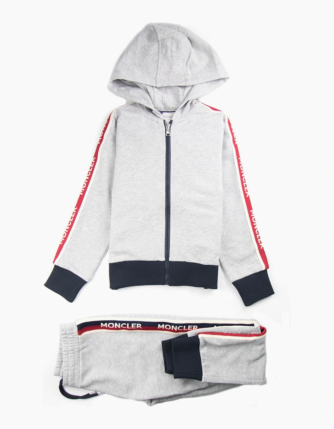 Moncler Junior Tracksuit Light Grey, 4 of 3