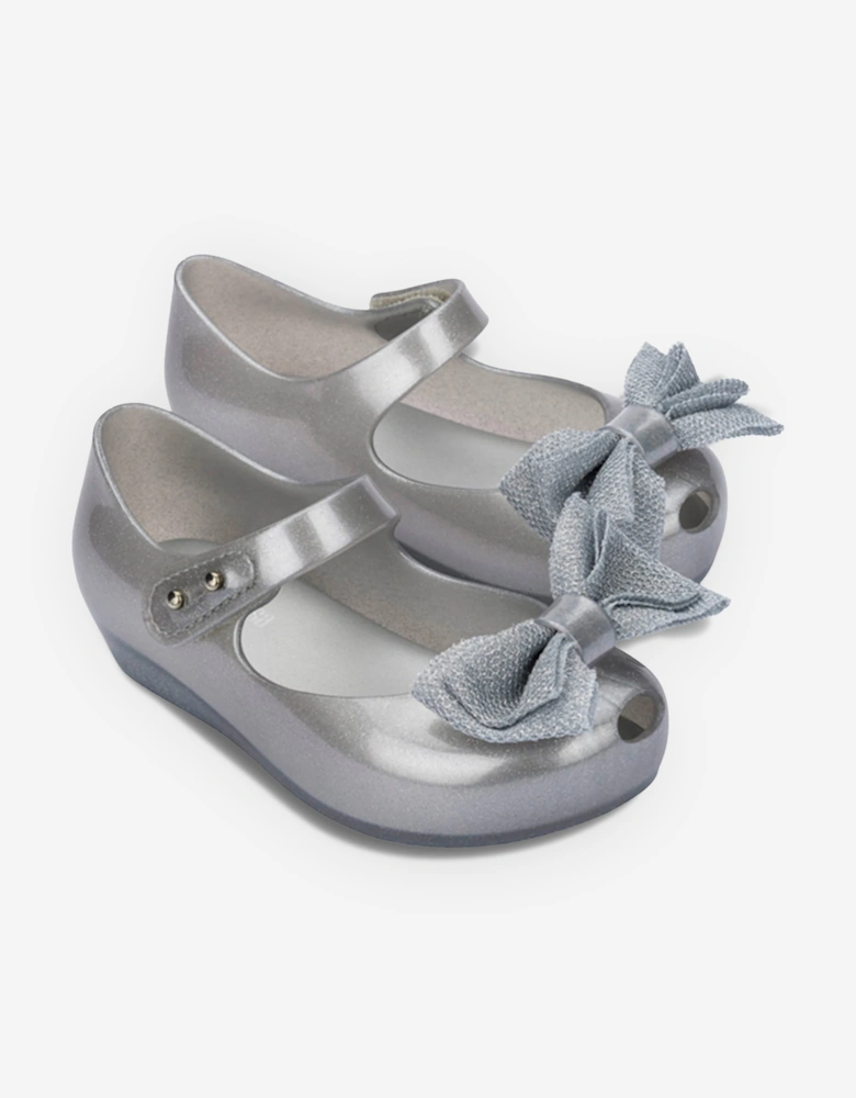 Mini Melissa Girls Ultragirl Sweet XII Shoes in Silver