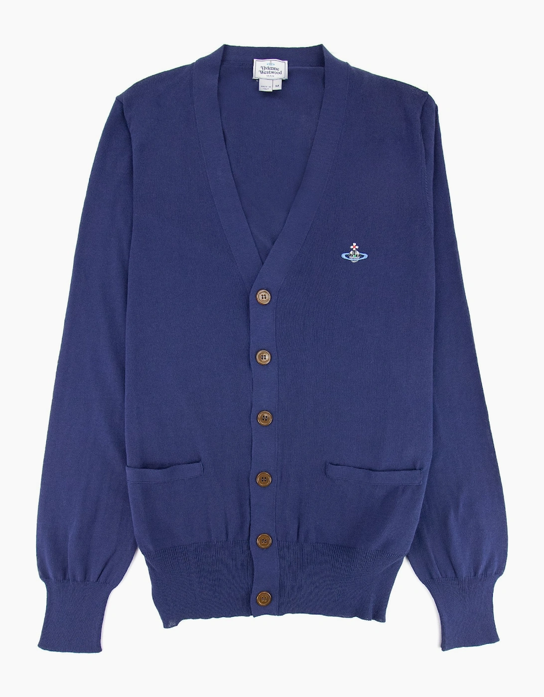 Vivienne Westwood Orb Logo Knitted Cardigan Royal Blue