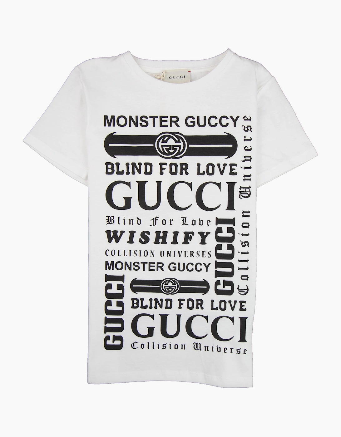 Gucci Junior Logomania Print T-shirt Cream/Black 9024
