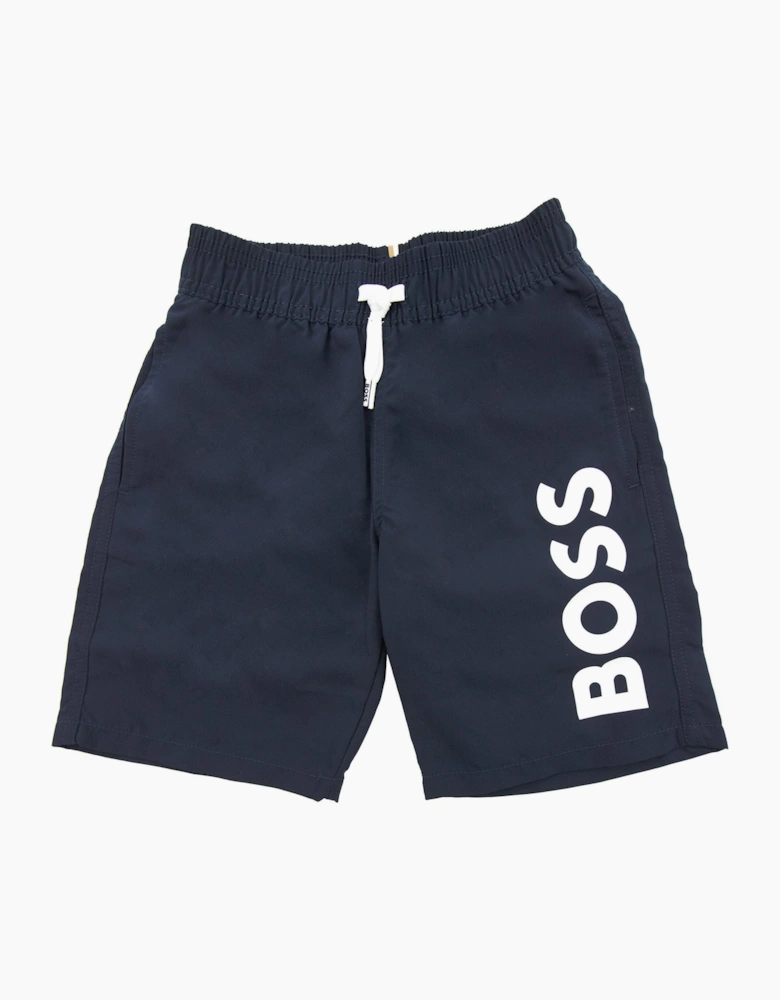Hugo Boss Kids Infant Logo Swim Shorts Navy 849