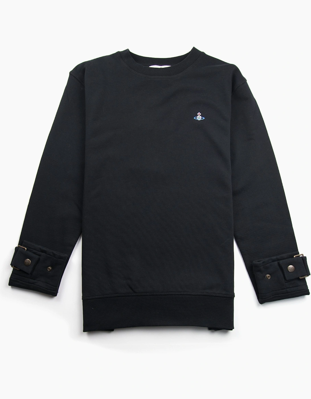 Vivienne Westwood Orb Logo Sweatshirt with Arm Buckles Black