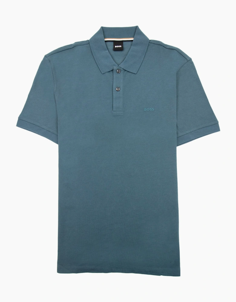 Hugo Boss Pallas Embroidered Logo S/s Polo Turquoise 445