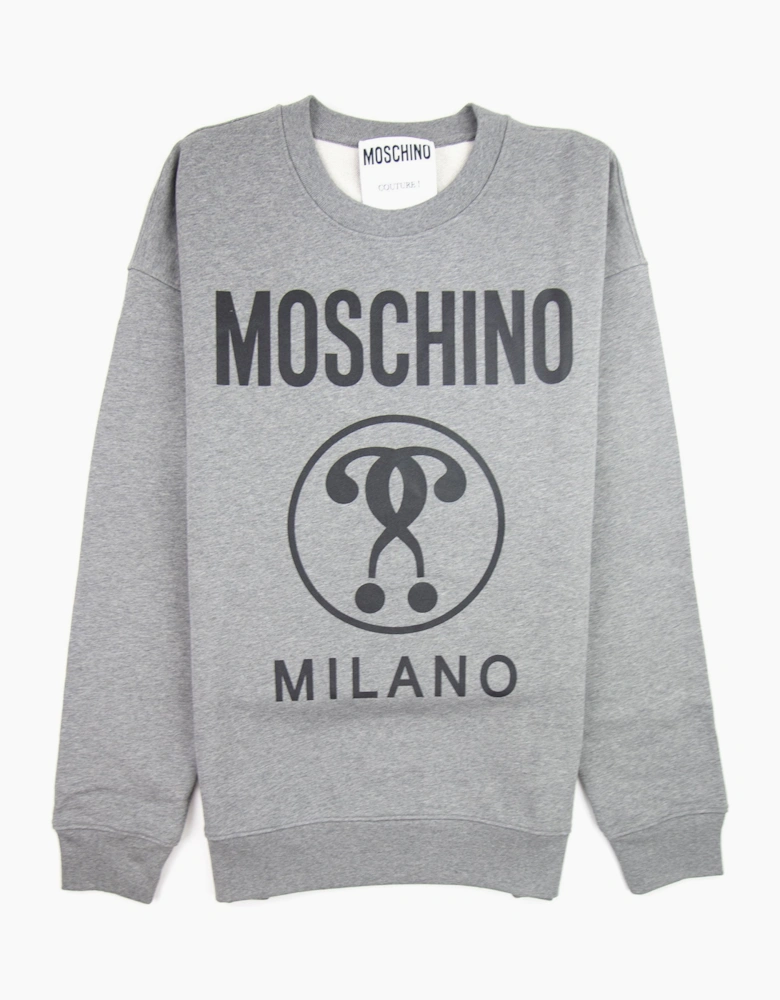 Moschino Couture Double Question Mark Sweatshirt Grey