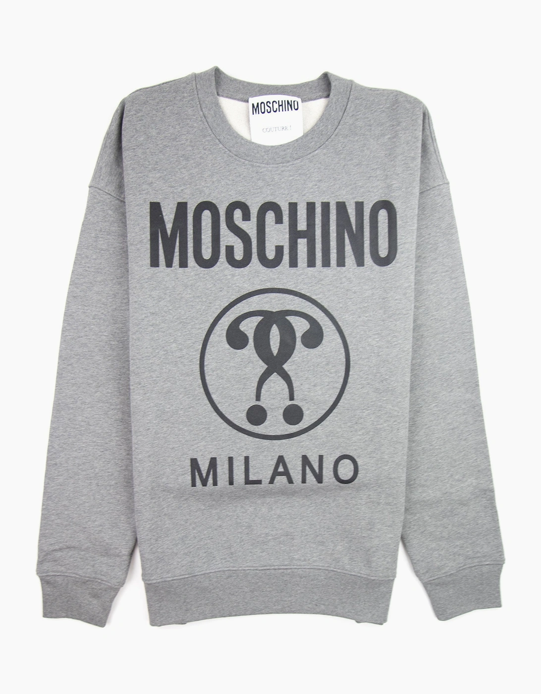 Moschino Men's Moschino Couture Double Question Mark Sweatshirt Grey